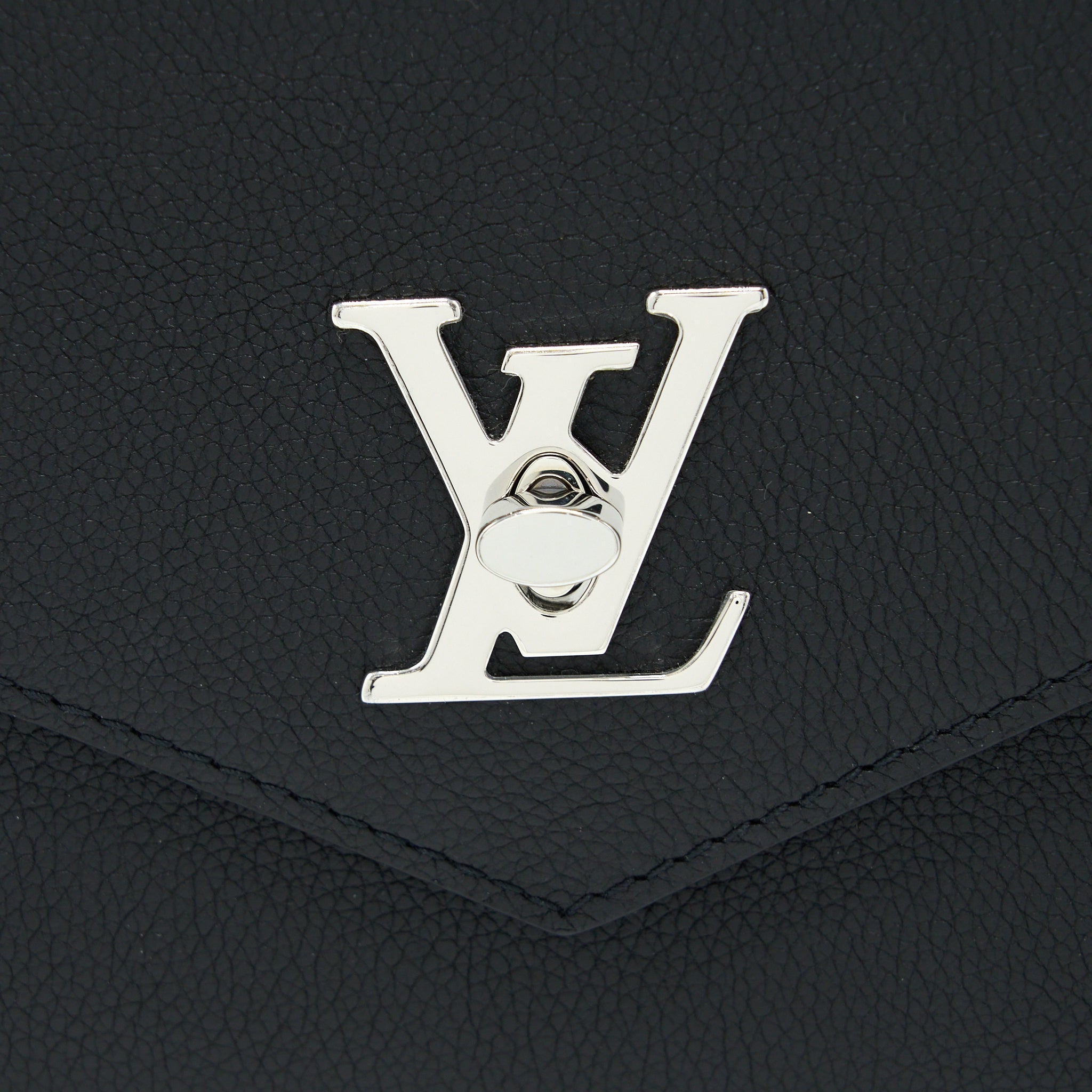 LOUIS VUITTON MYLOCKME SATCHEL CHAIN BAG CALFSKIN BLACK SHW