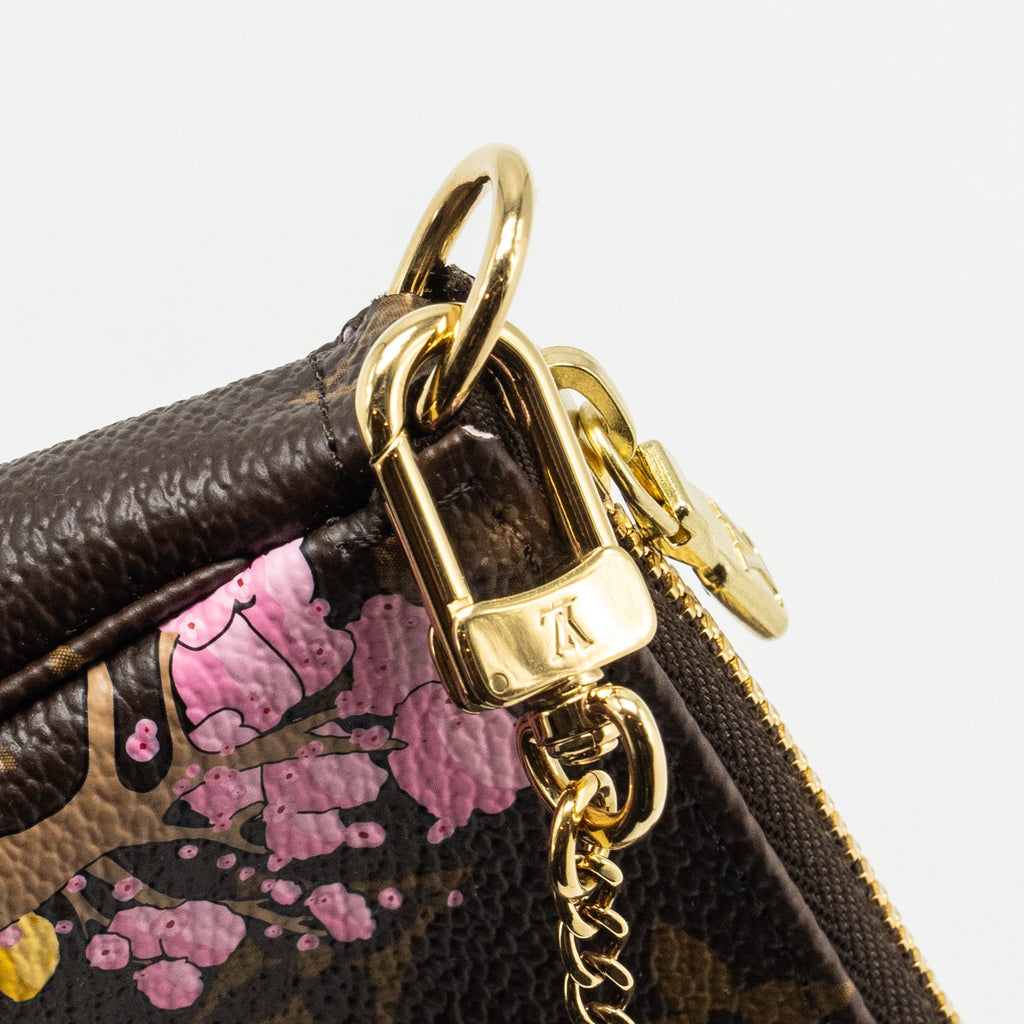 LOUIS VUITTON MINI POCHETTE ACCESSORIES 2021 CHRISTMAS LIMITED EDITION JAPANESE GARDEN SAKURA GHW