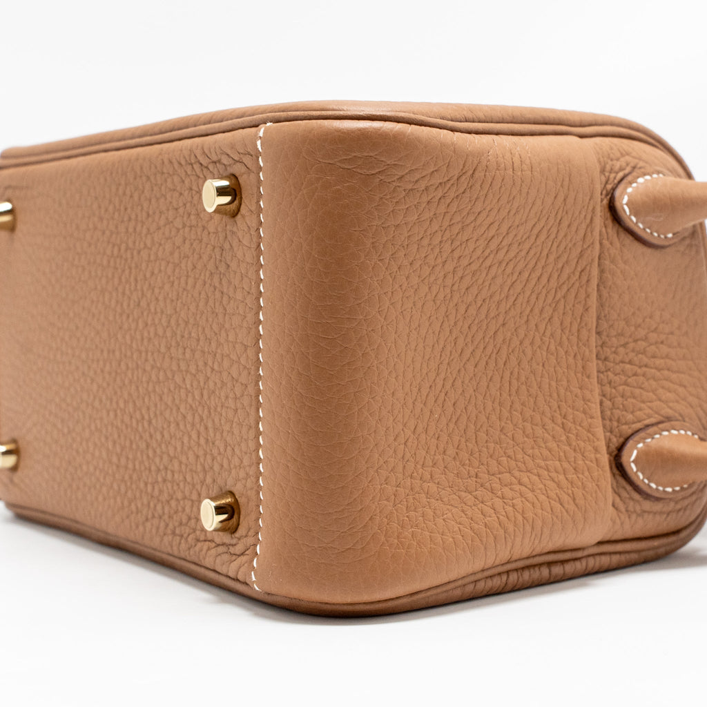 HERMES MINI LINDY II CLEMENCE GOLD GHW