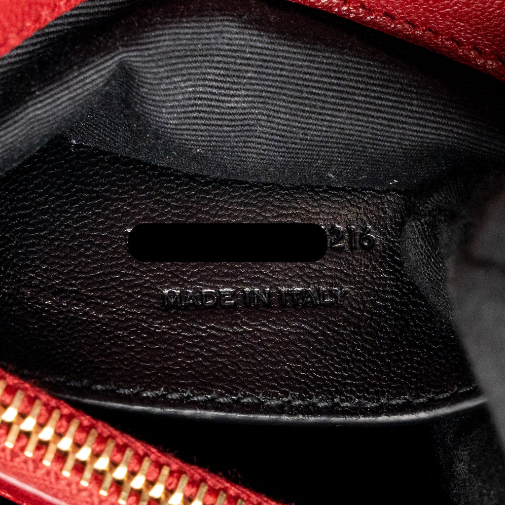 SAINT LAURENT/YSL MEDIUM ENVELOPE BAG LEATHER RED GHW