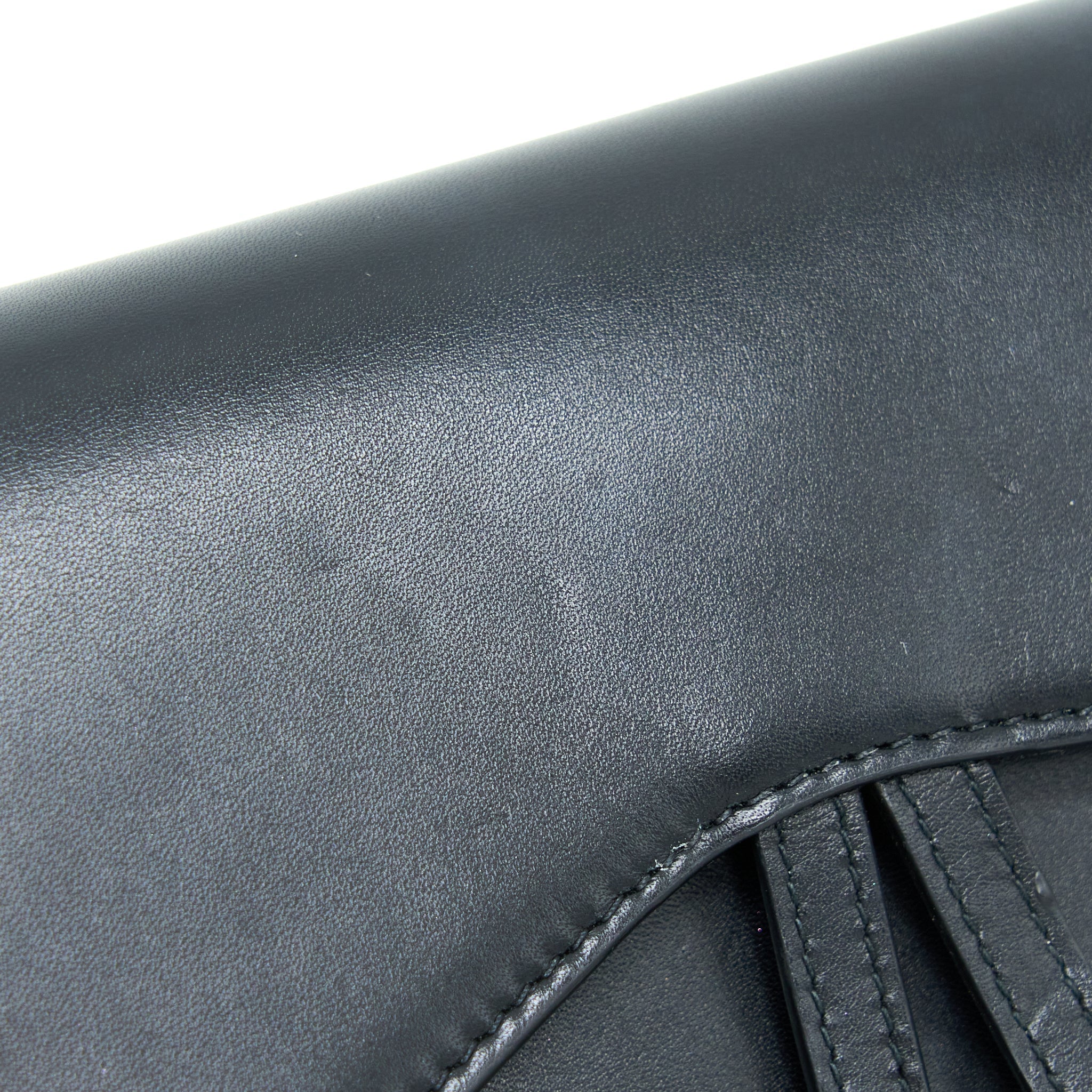 DIOR MINI SADDLE BELT BAG CALFSKIN BLACK GHW