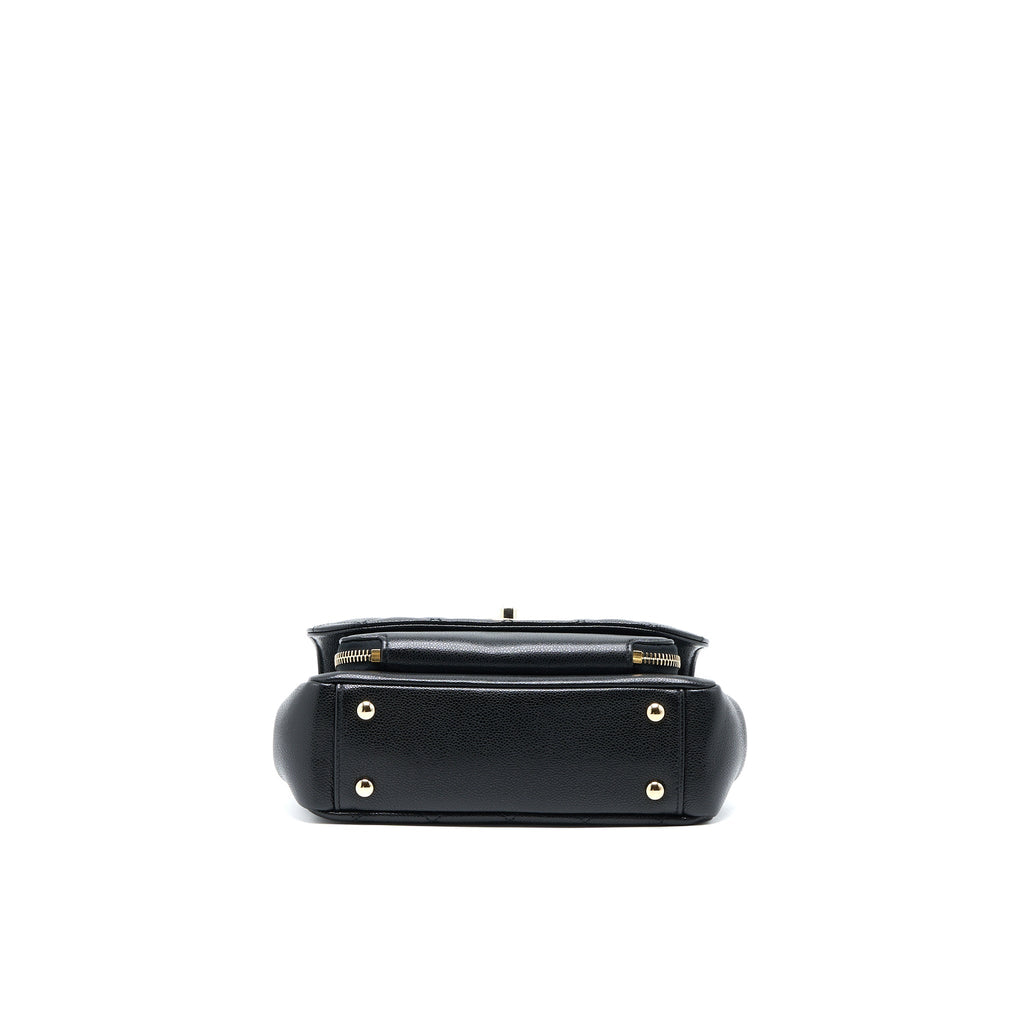 CHANEL MEDIUM BUSINESS AFFINITY CAVIAR BLACK LGHW(MICROCHIP)