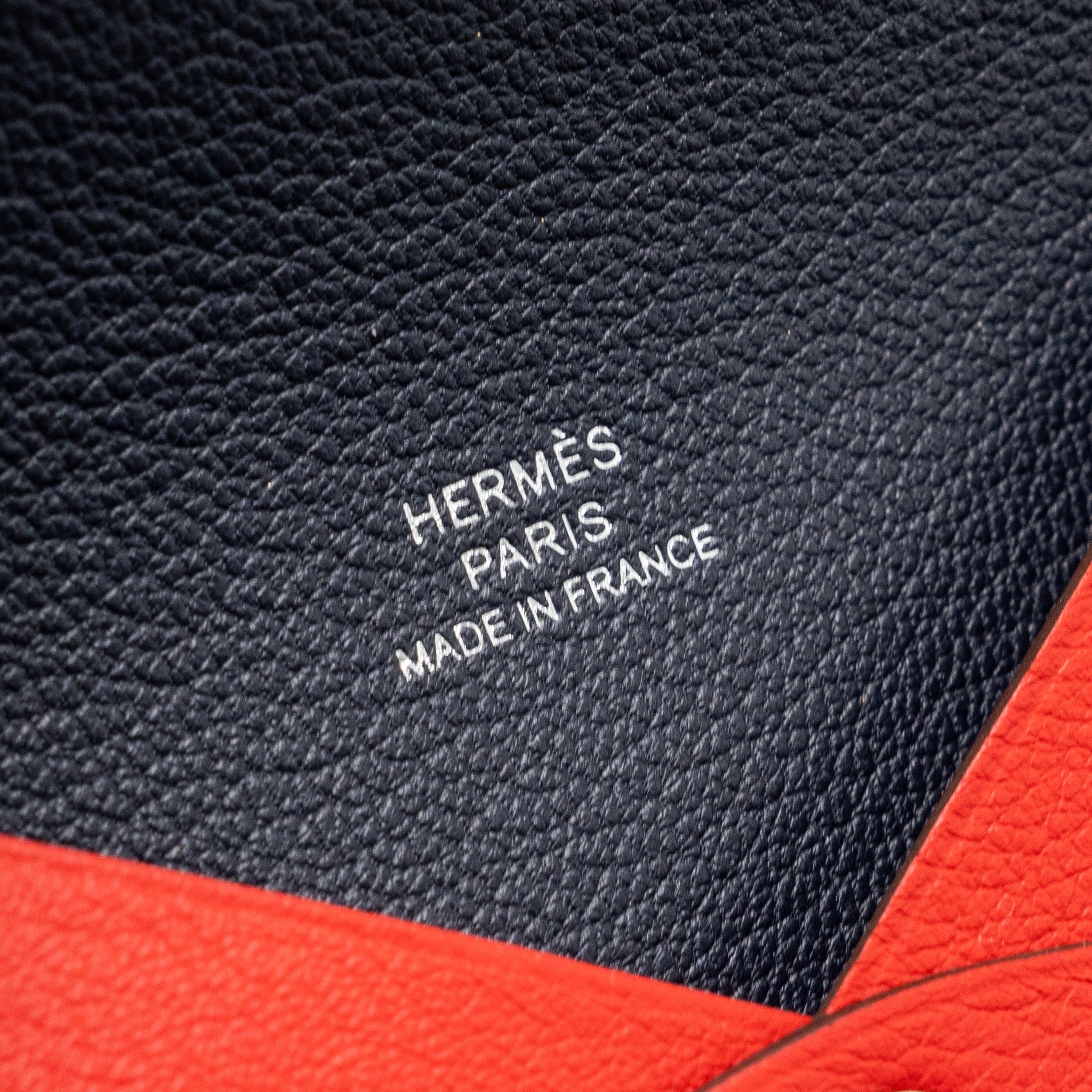 HERMES CALVI CARDHOLDER SWIFT RED/BLUE SHW