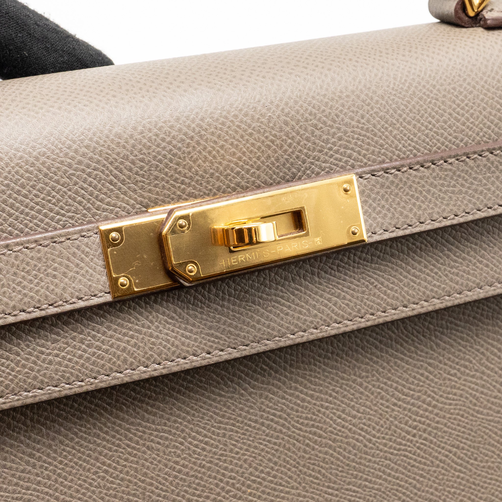 HERMES KELLY 28 EPSOM GRIS ETAIN GHW