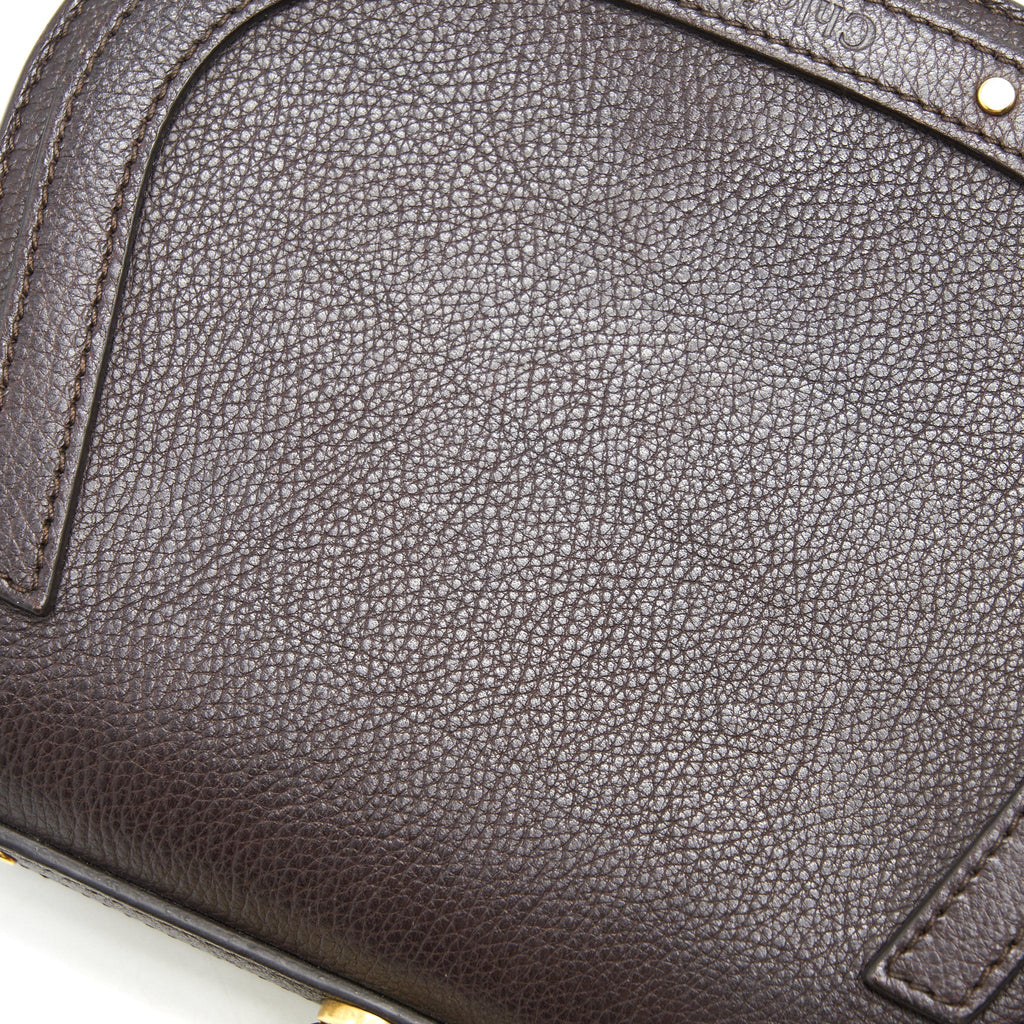CHLOE SMALL NILE BRACELET LEATHER CROSSBODY BAG DARK BROWN