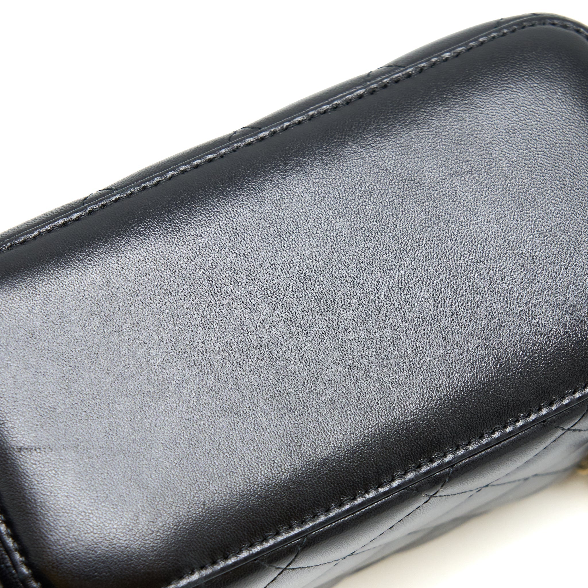 CHANEL LONG VANITY WITH CHAIN LAMBSKIN BLACK LGHW