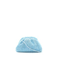 BOTTEGA VENETA MINI POUCH RAFFIA/LEATHER BUBBLE SHW