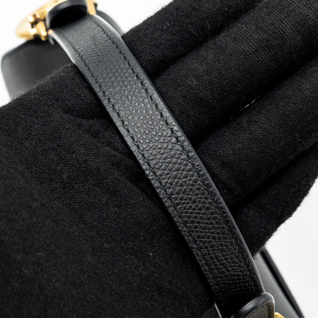 DIOR MINI SADDLE BAG CALFSKIN BLACK GHW  WITH AN EXTRA DIOR STRAP