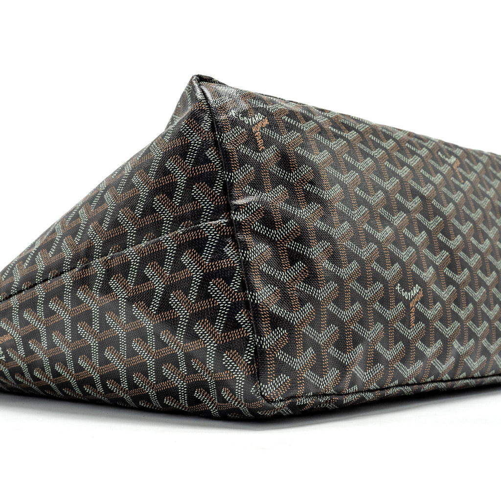GOYARD SAINT LOUIS GM TOTE BAG GOYARDLINE CANVAS BLACK SHW