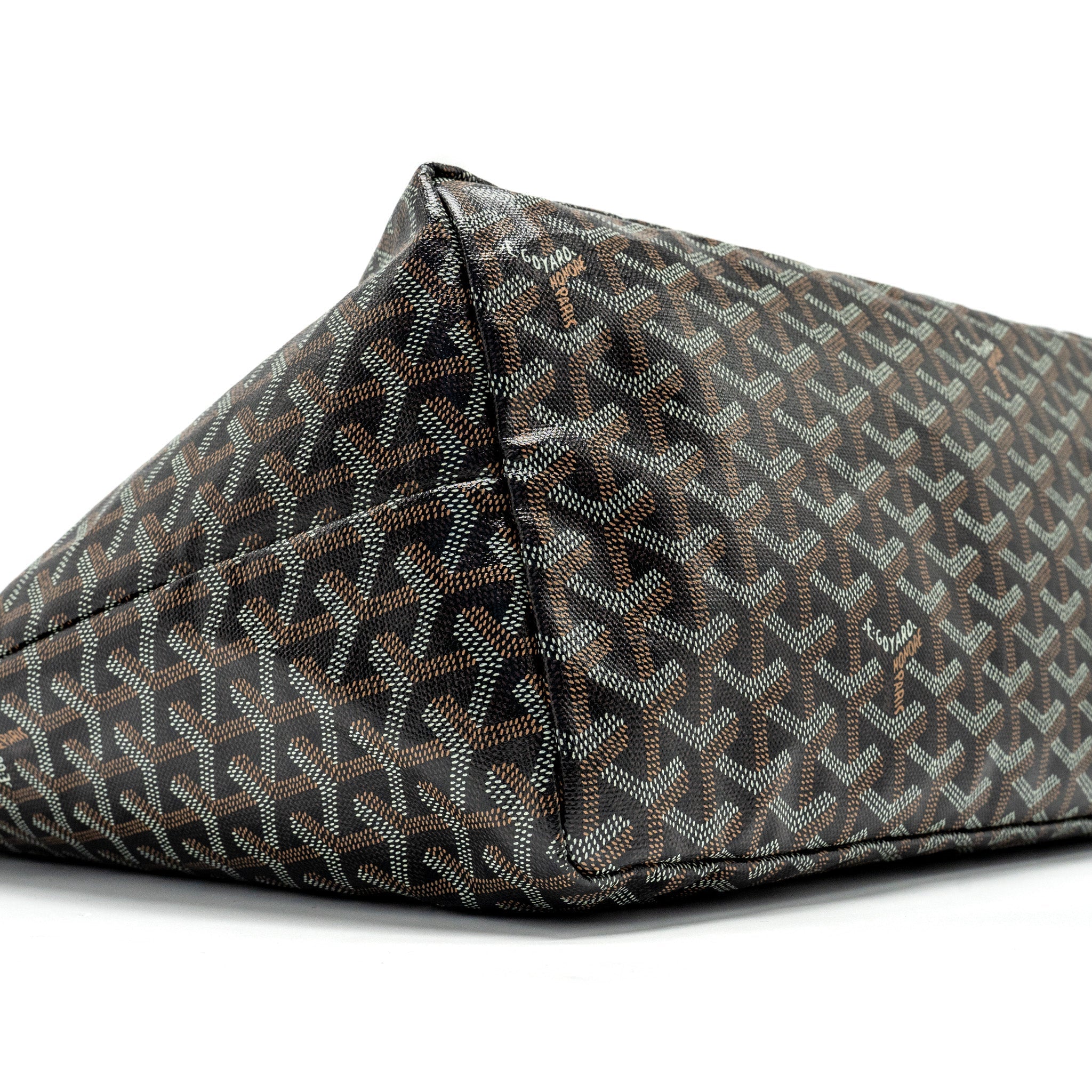 GOYARD SAINT LOUIS GM TOTE BAG GOYARDLINE CANVAS BLACK SHW