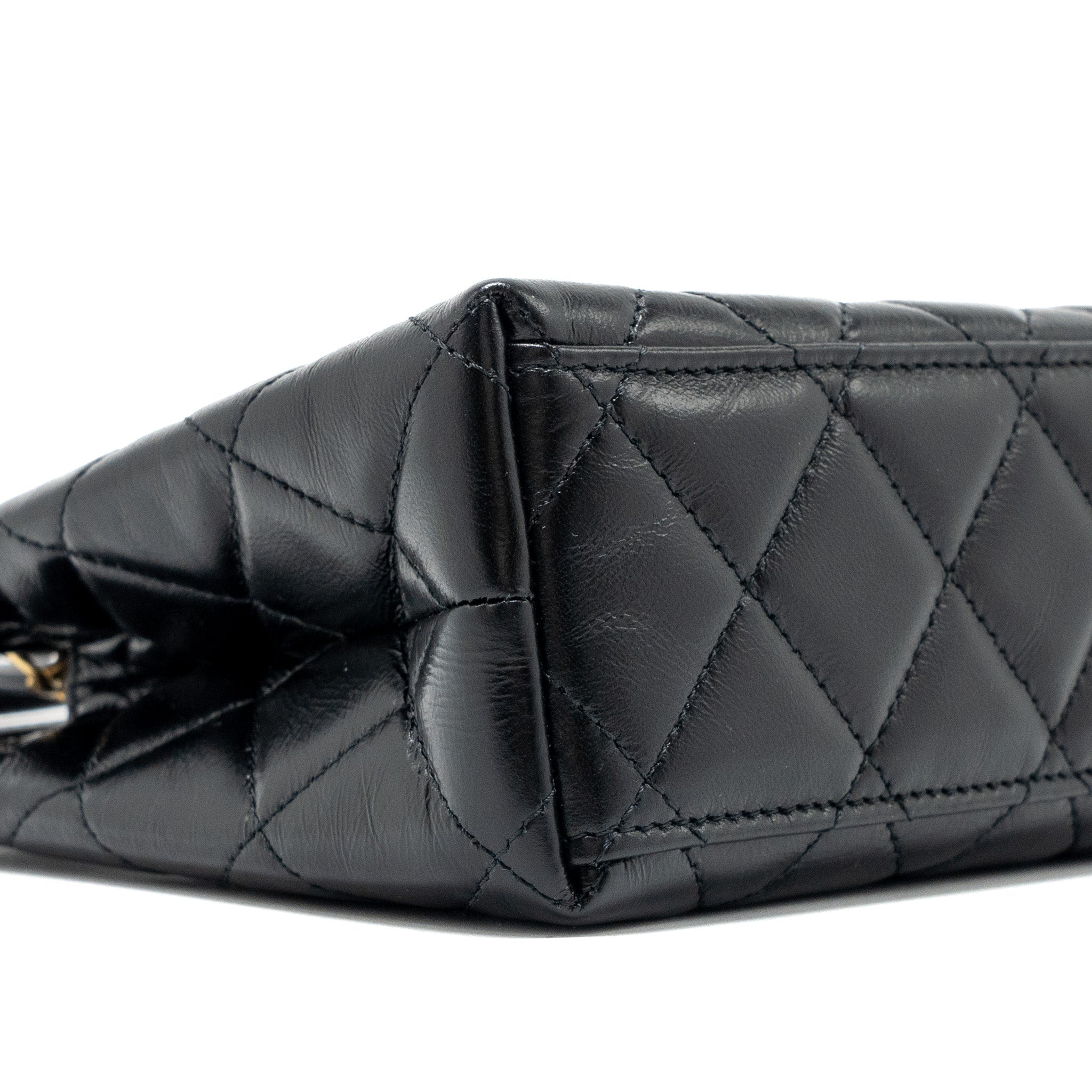 CHANEL 24P MINI SHOPPING TOTE/ KELLY BAG CALFSKIN BLACK GHW (MICROCHIP)