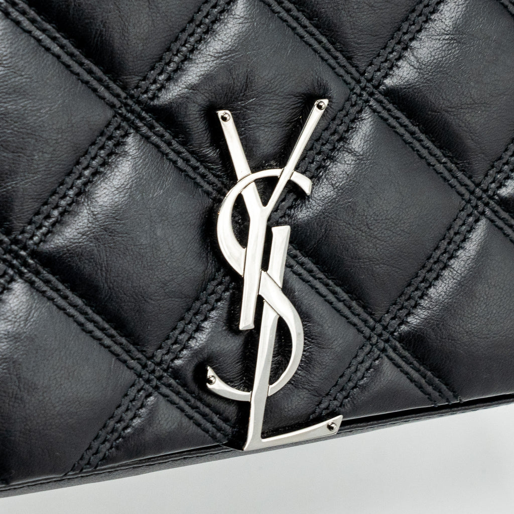 SAINT LAURENT/YSL BECKY CHAIN BAG QUILTED LAMBSKIN BLACK SHW