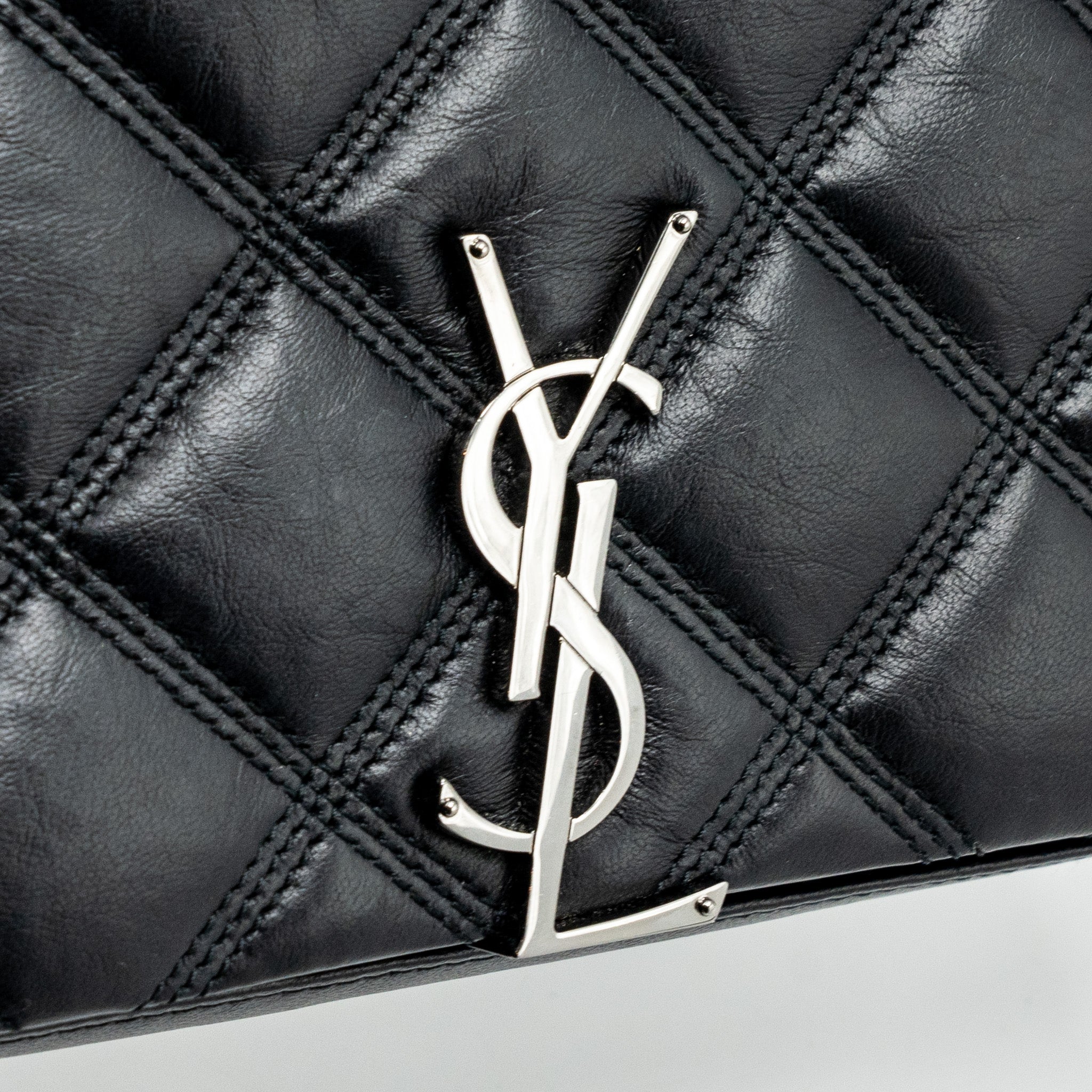 SAINT LAURENT/YSL BECKY CHAIN BAG QUILTED LAMBSKIN BLACK SHW