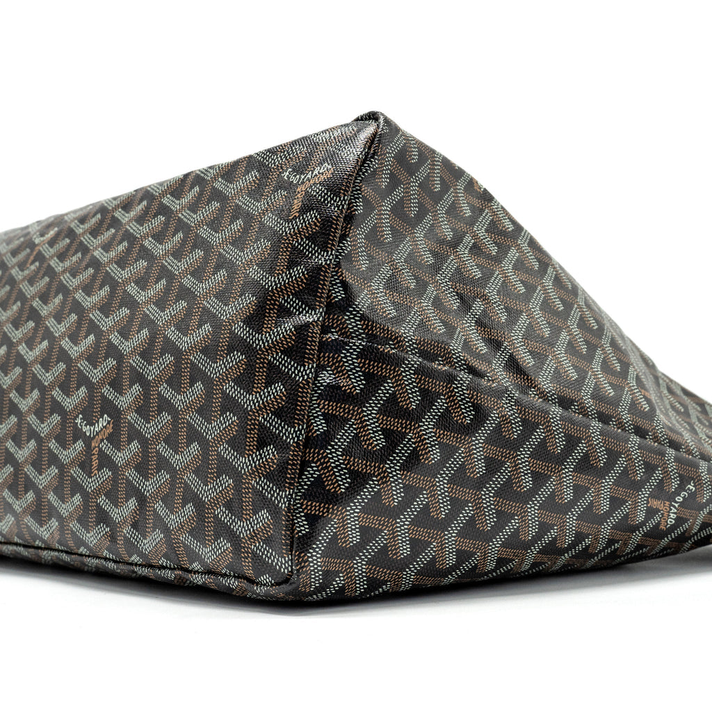 GOYARD SAINT LOUIS GM TOTE BAG GOYARDLINE CANVAS BLACK SHW