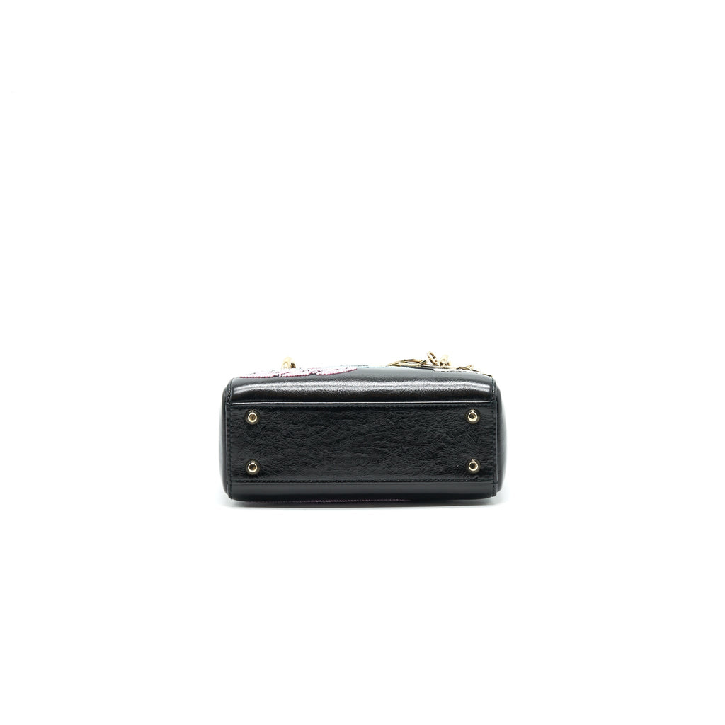 DIOR MINI LADY DIOR LIMITED EDITION BLACK LGHW