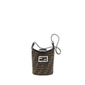 FENDI VINTAGE MINI BAG CANVAS/LEATHER FF JACQUARD SHW