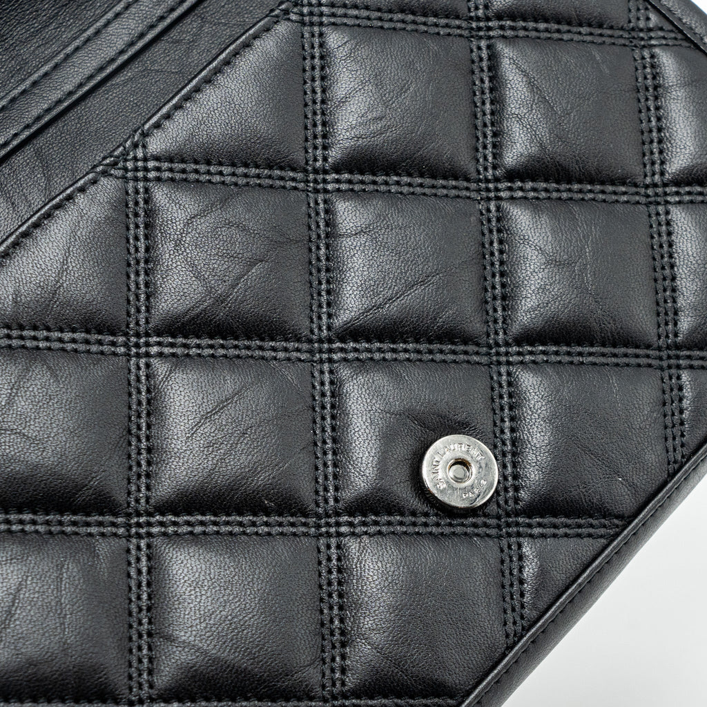 SAINT LAURENT/YSL BECKY CHAIN BAG QUILTED LAMBSKIN BLACK SHW