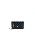 CHANEL CAVIAR CLASSIC WALLET ON CHAIN BLACK CAVIAR SHW