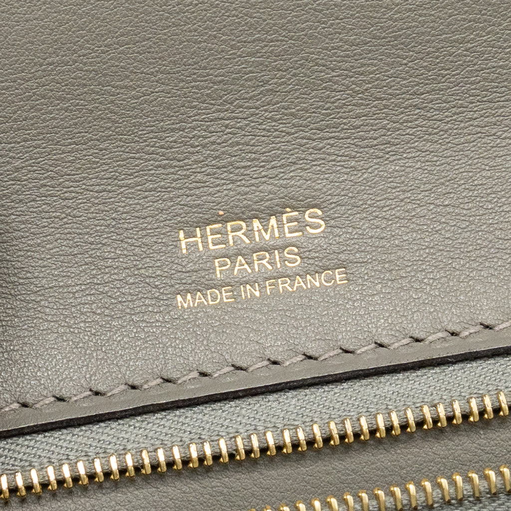 HERMES 2424 24/24-29 BAG TOGO/SWIFT GRIS MEYER GHW