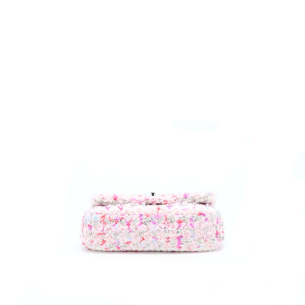 CHANEL SEASONAL MINI RECTANGULAR FLAP BAG TWEED PINK/MULTICOLOUR SHW