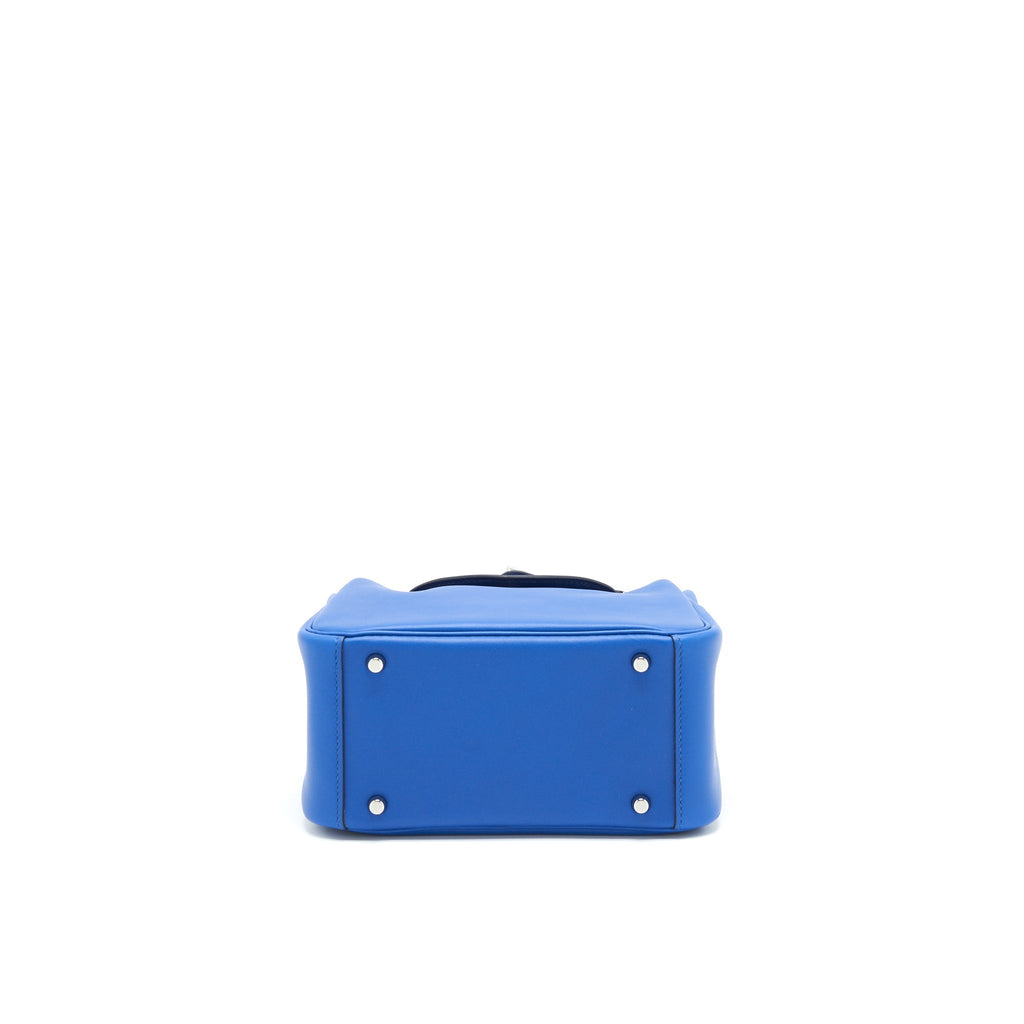 HERMES MINI LINDY SWIFT LEATHER BLUE FRANCE/ BLUE SAPHIR SHW