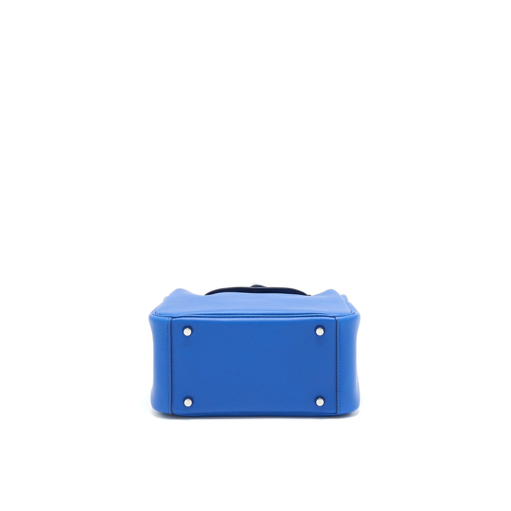 HERMES MINI LINDY SWIFT LEATHER BLUE FRANCE/ BLUE SAPHIR SHW