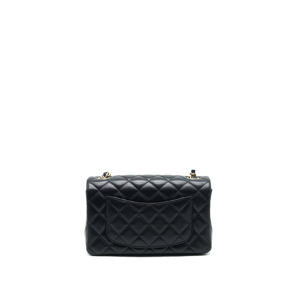 CHANEL MINI RECTANGULAR FLAP BAG LAMBSKIN LGHW(MICROCHIP)
