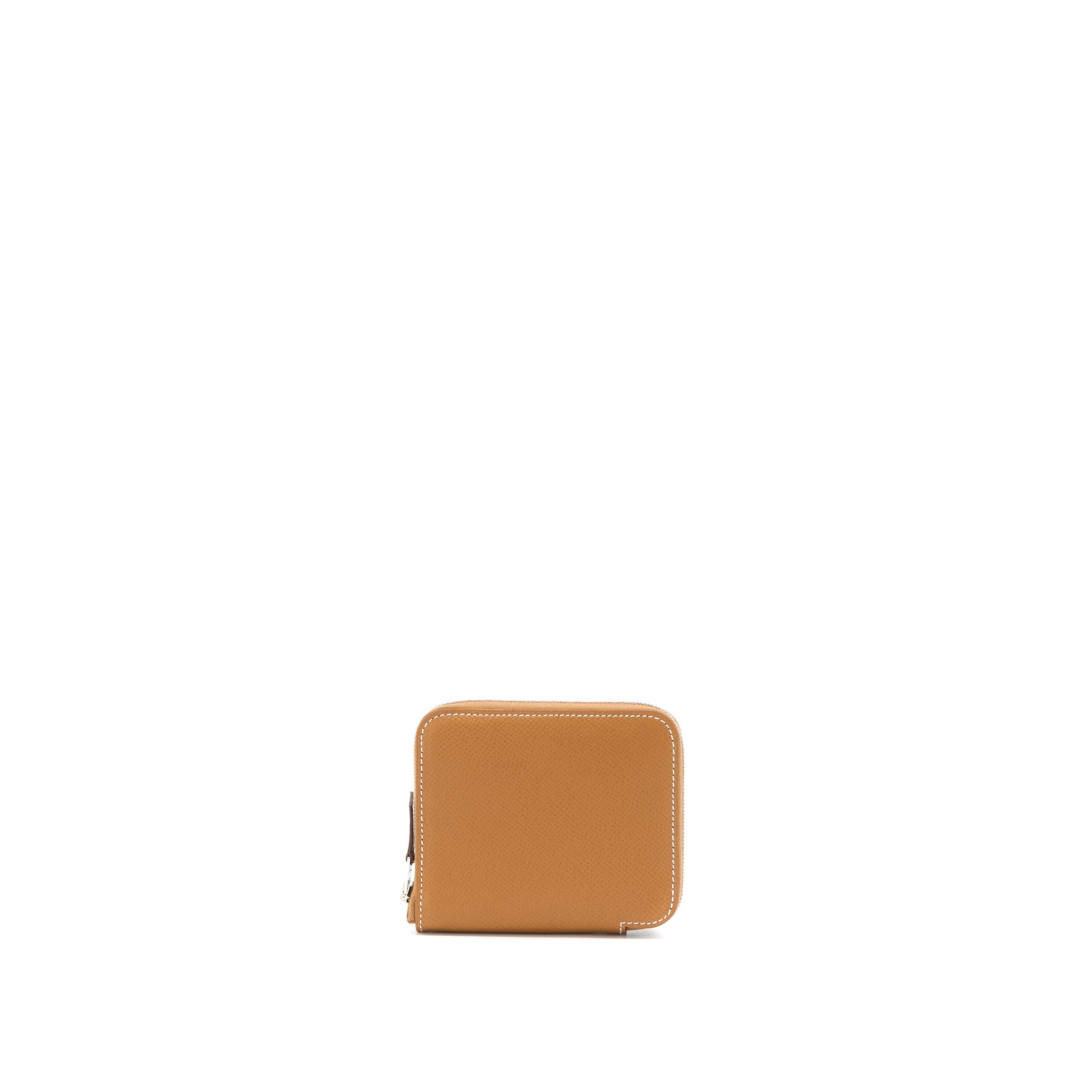 HERMES SILK IN COMPACT WALLET EPSOM GOLD SHW