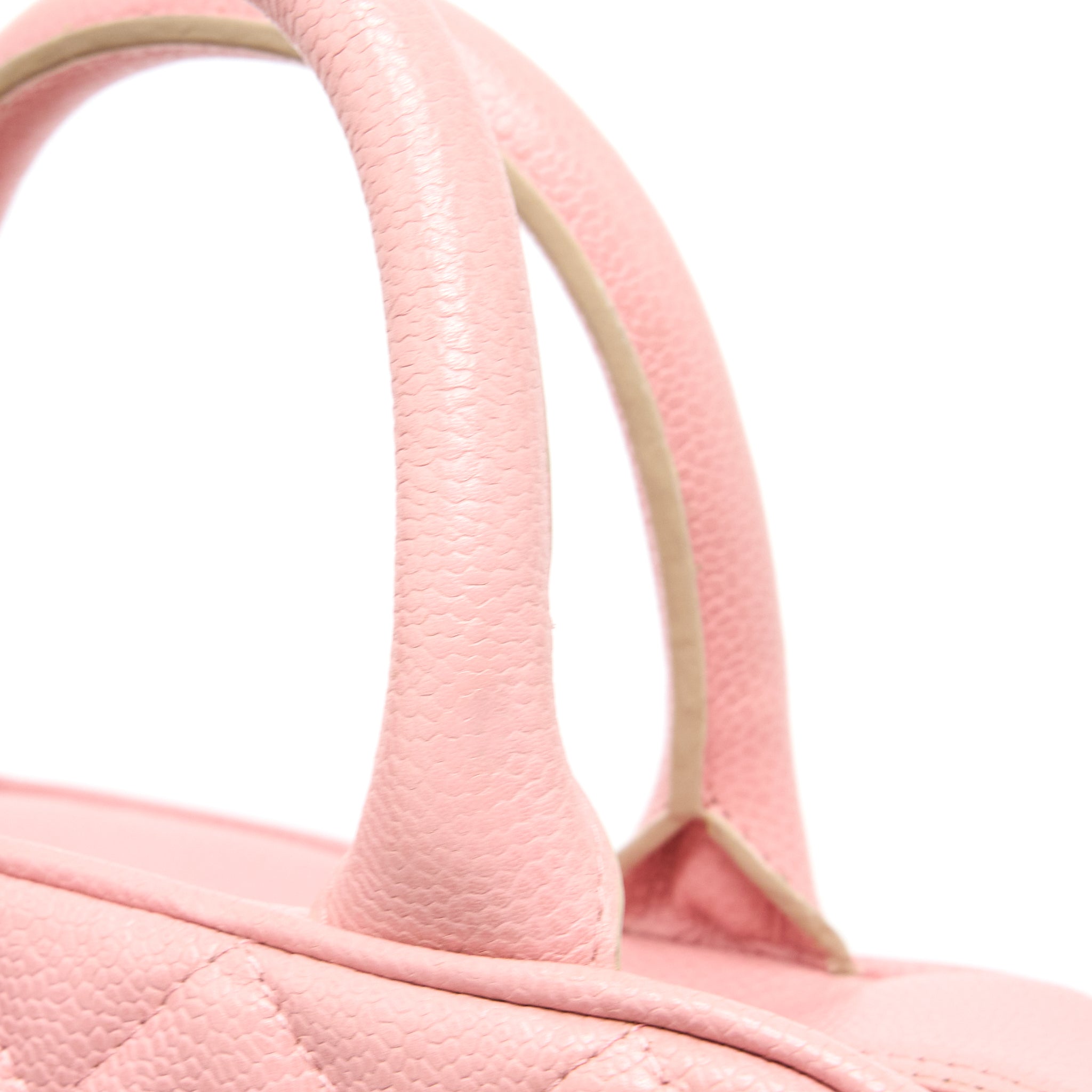 CHANEL VINTAGE BOWLING BAG CAVIAR LIGHT PINK LGHW