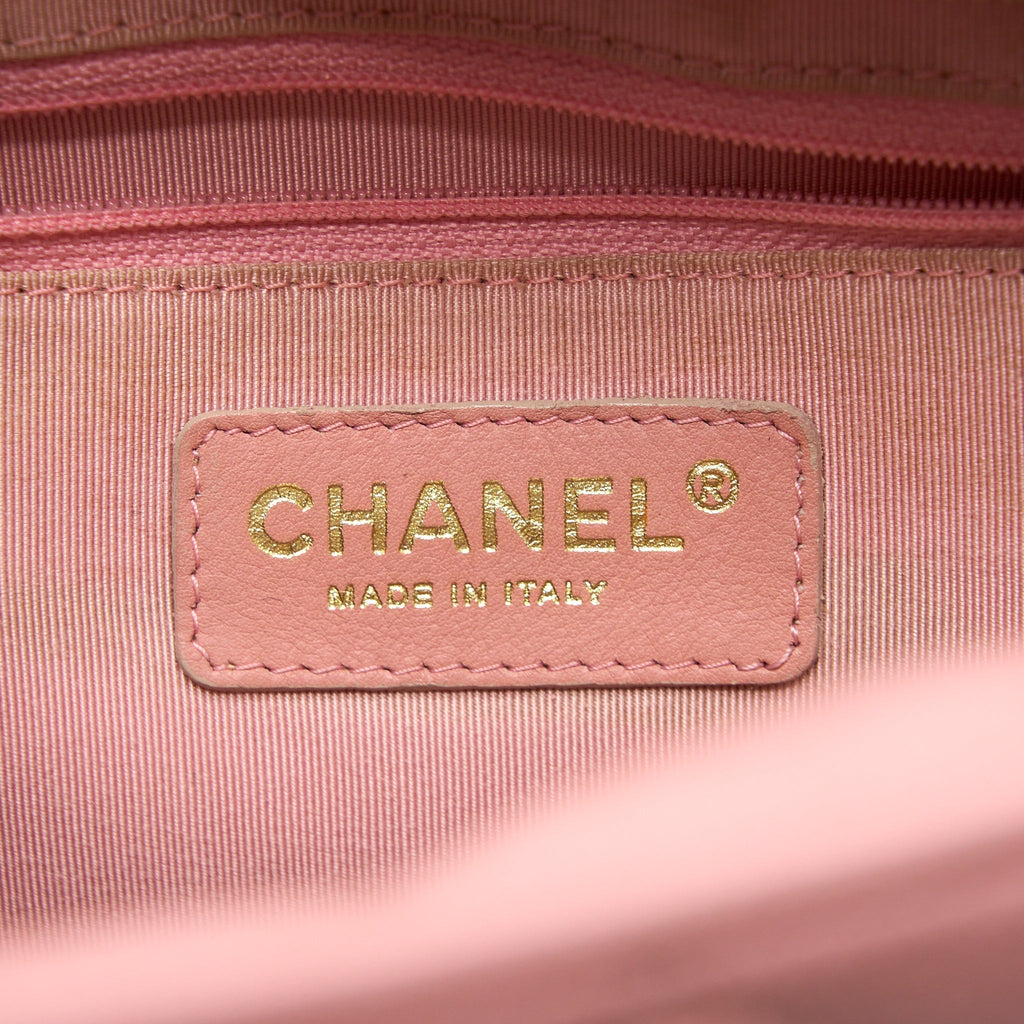 CHANEL VINTAGE BOWLING BAG CAVIAR LIGHT PINK LGHW