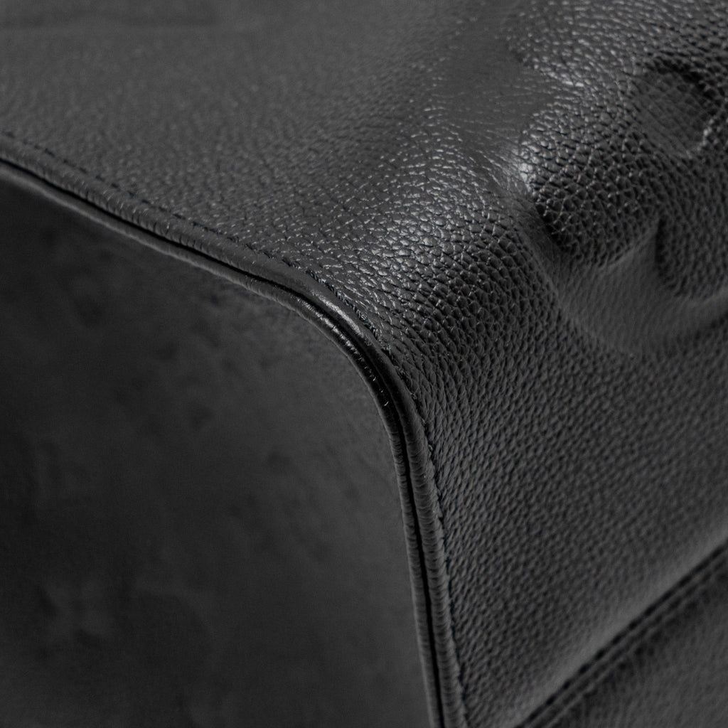 LOUIS VUITTON ONTHEGO GM MONOGRAM EMPREINTE LEATHER BLACK GHW