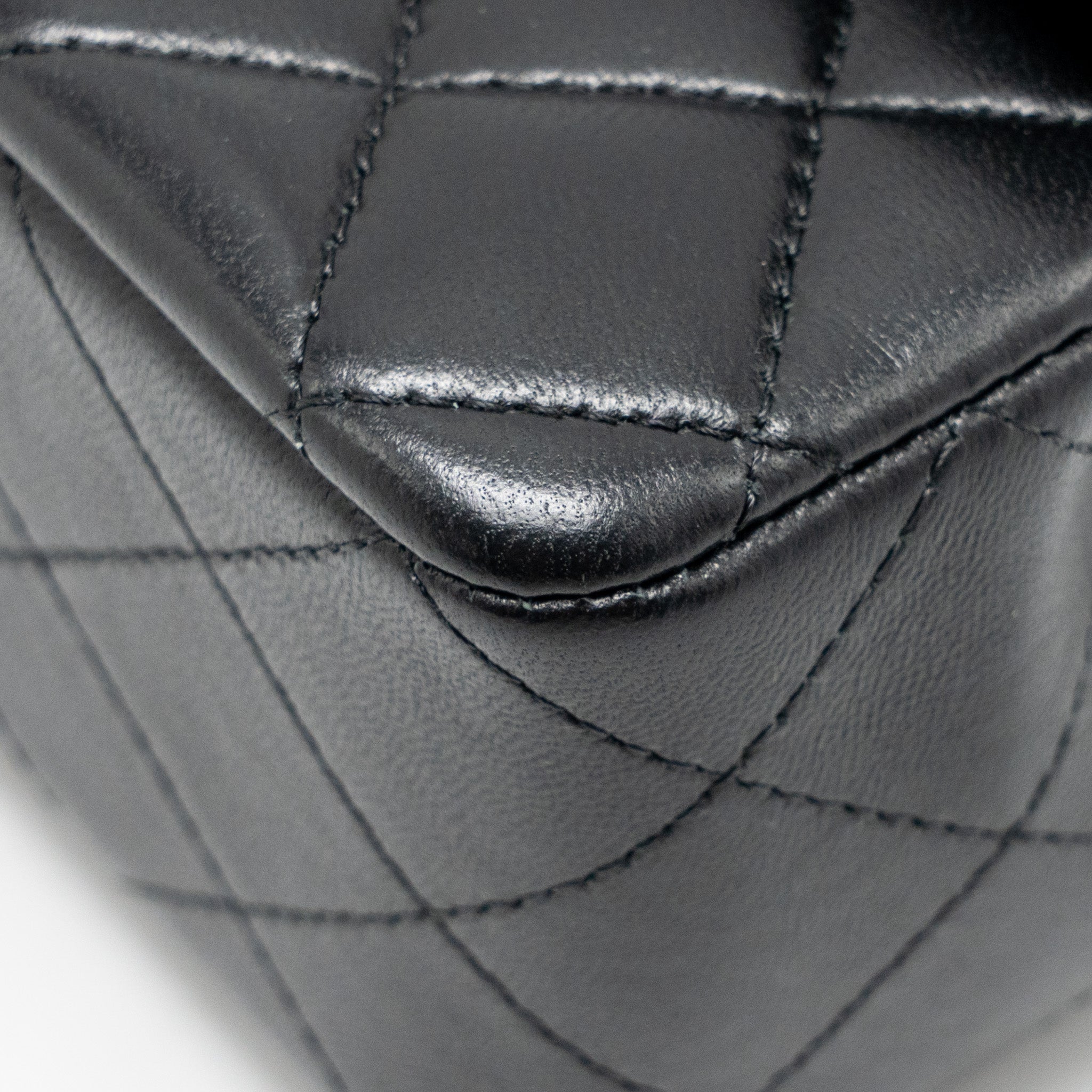 CHANEL TOP HANDLE MINI RECTANGULAR LAMBSKIN BLACK GHW (MICROCHIP)