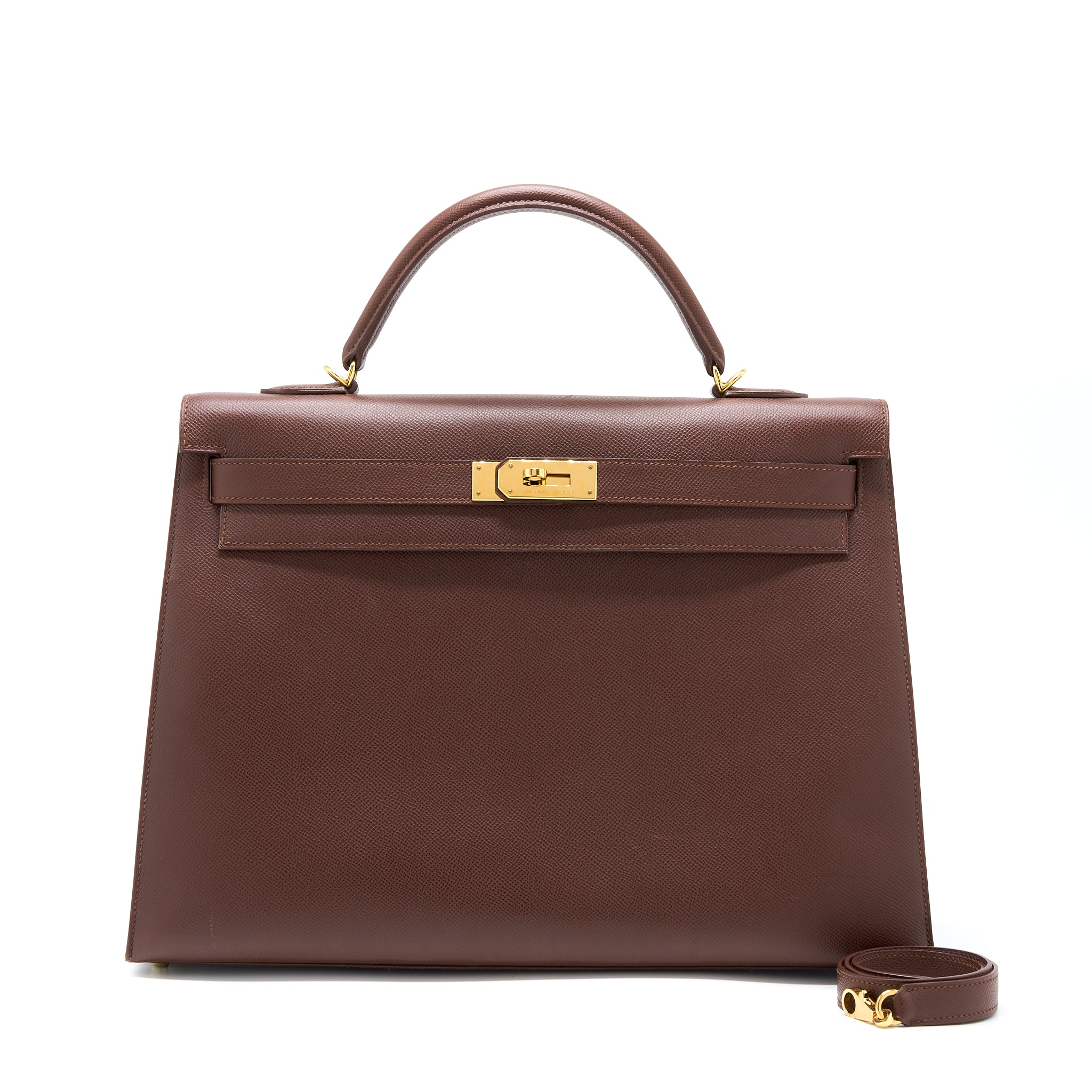 HERMES KELLY 40 EPSOM CHOCOLATE GHW