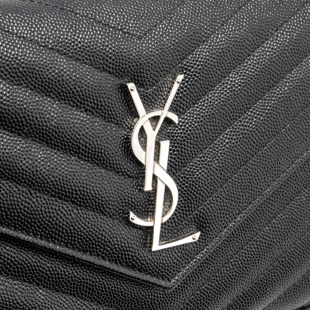 SAINT LAURENT/YSL ENVELOPE CHAIN WALLET CALFSKIN BLACK SHW
