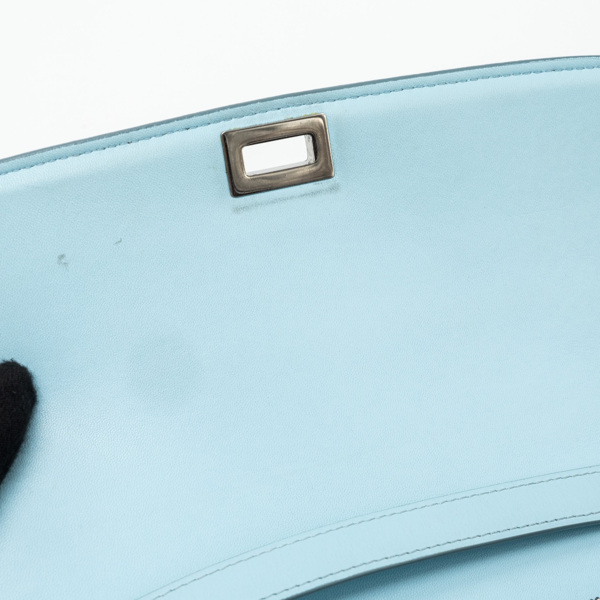 CELINE MEDIUM CLASSIC BOX BAG CALFSKIN LIGHT BLUE SHW
