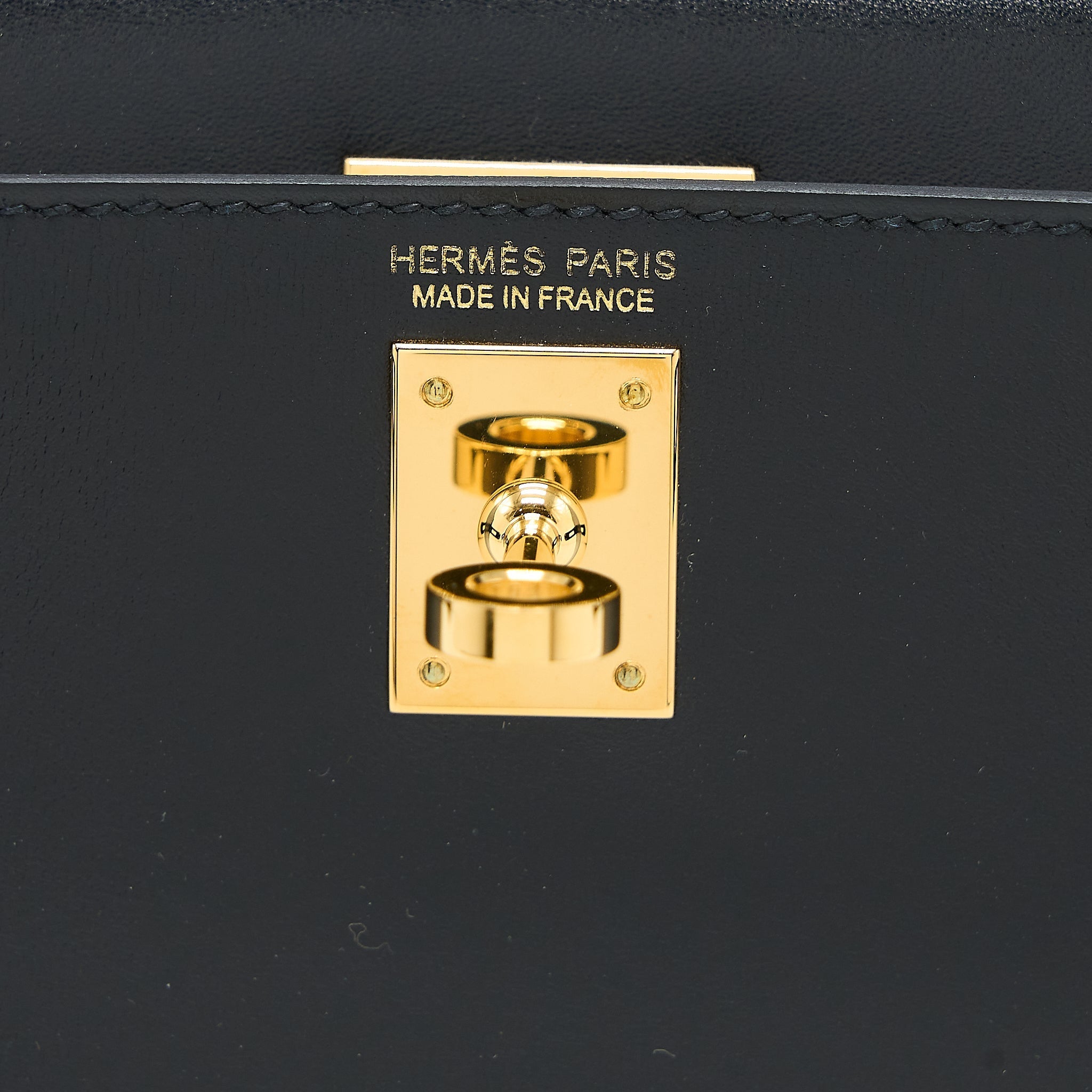 HERMES MINI KELLY II BOX BLACK GHW