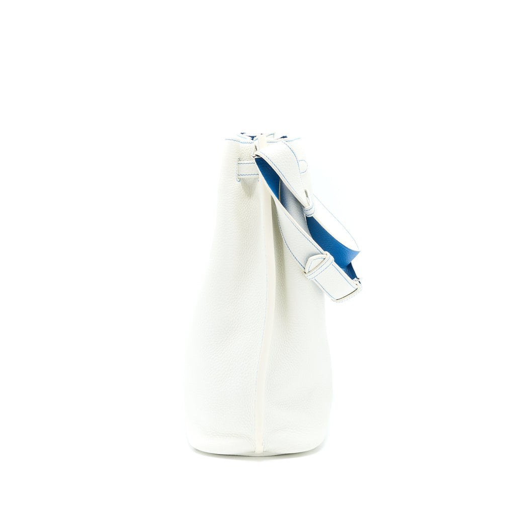HERMES SO KELLY 26 BLANC/BLUE SHW