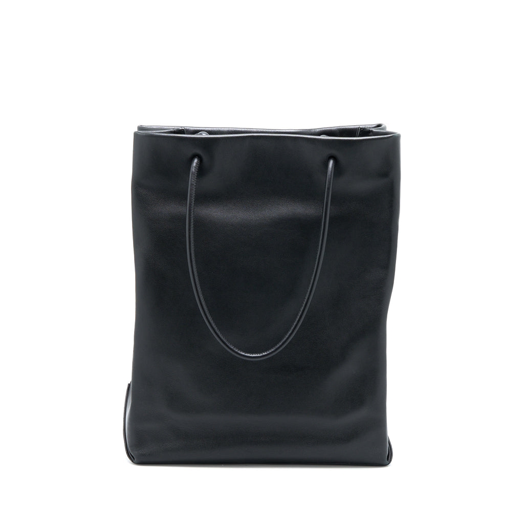 CHANEL VINTAGE CAMBON TOTE BAG CALFSKIN BLACK SHW