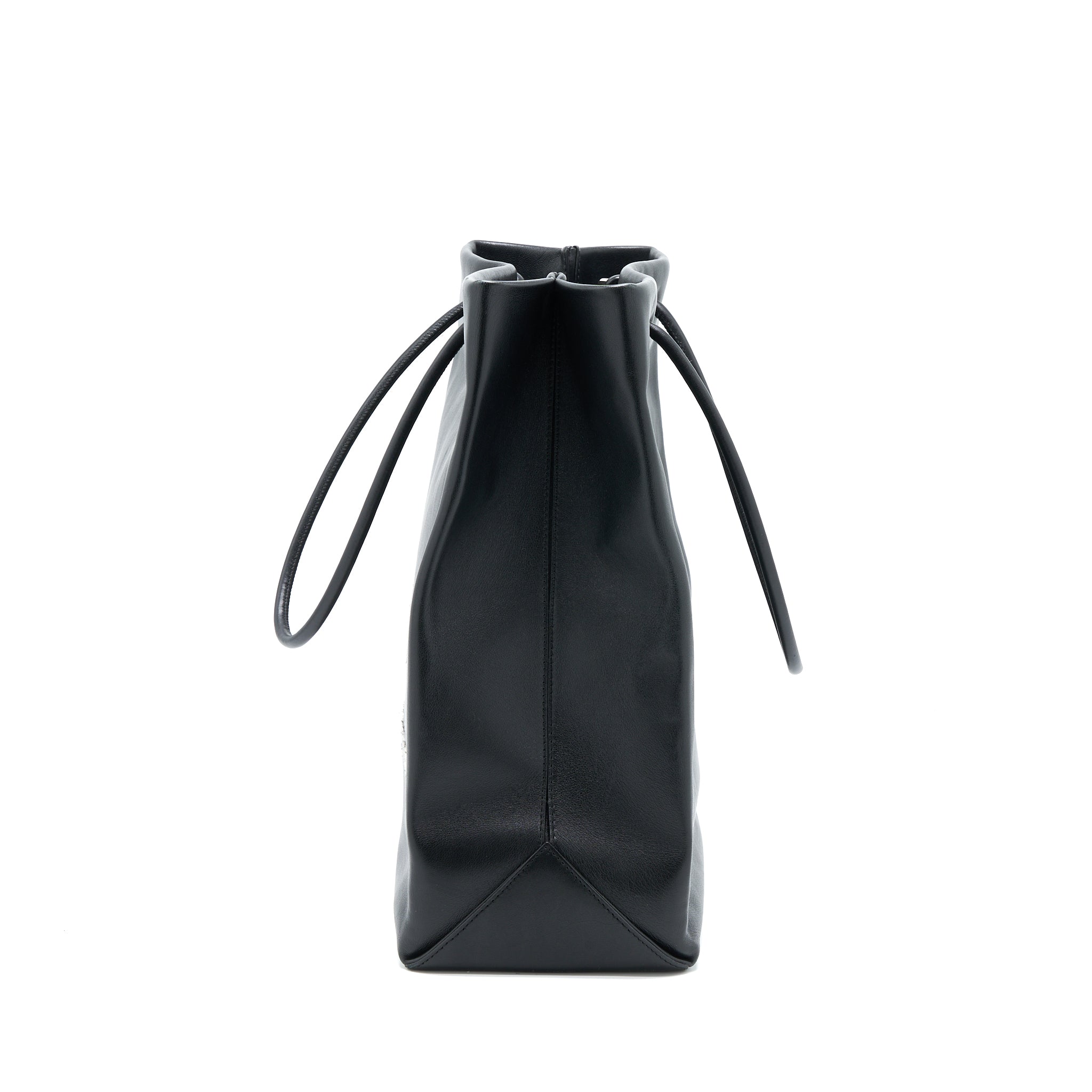 CHANEL VINTAGE CAMBON TOTE BAG CALFSKIN BLACK SHW