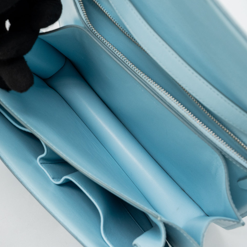 CELINE MEDIUM CLASSIC BOX BAG CALFSKIN LIGHT BLUE SHW