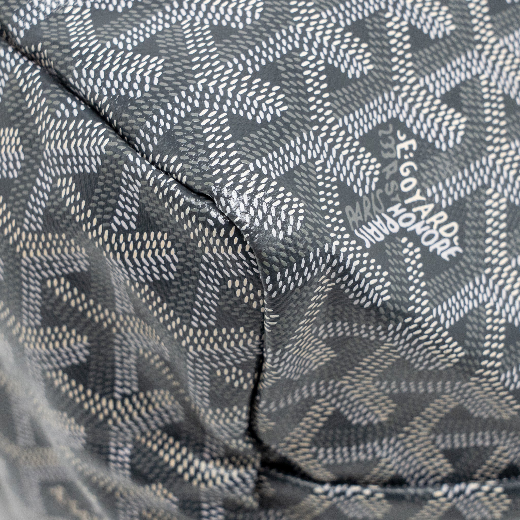 GOYARD SAINT LOUIS PM TOTE GOYARDINE CANVAS/CALFSKIN GREY SHW