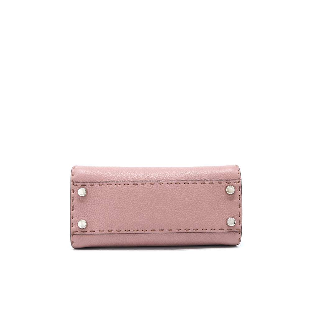 FENDI MINI PEEKABOO GRAINED CALFSKIN PINK SHW