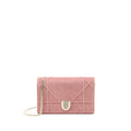 DIOR DIORMA WALLET ON CHAIN VELVET PINK GHW