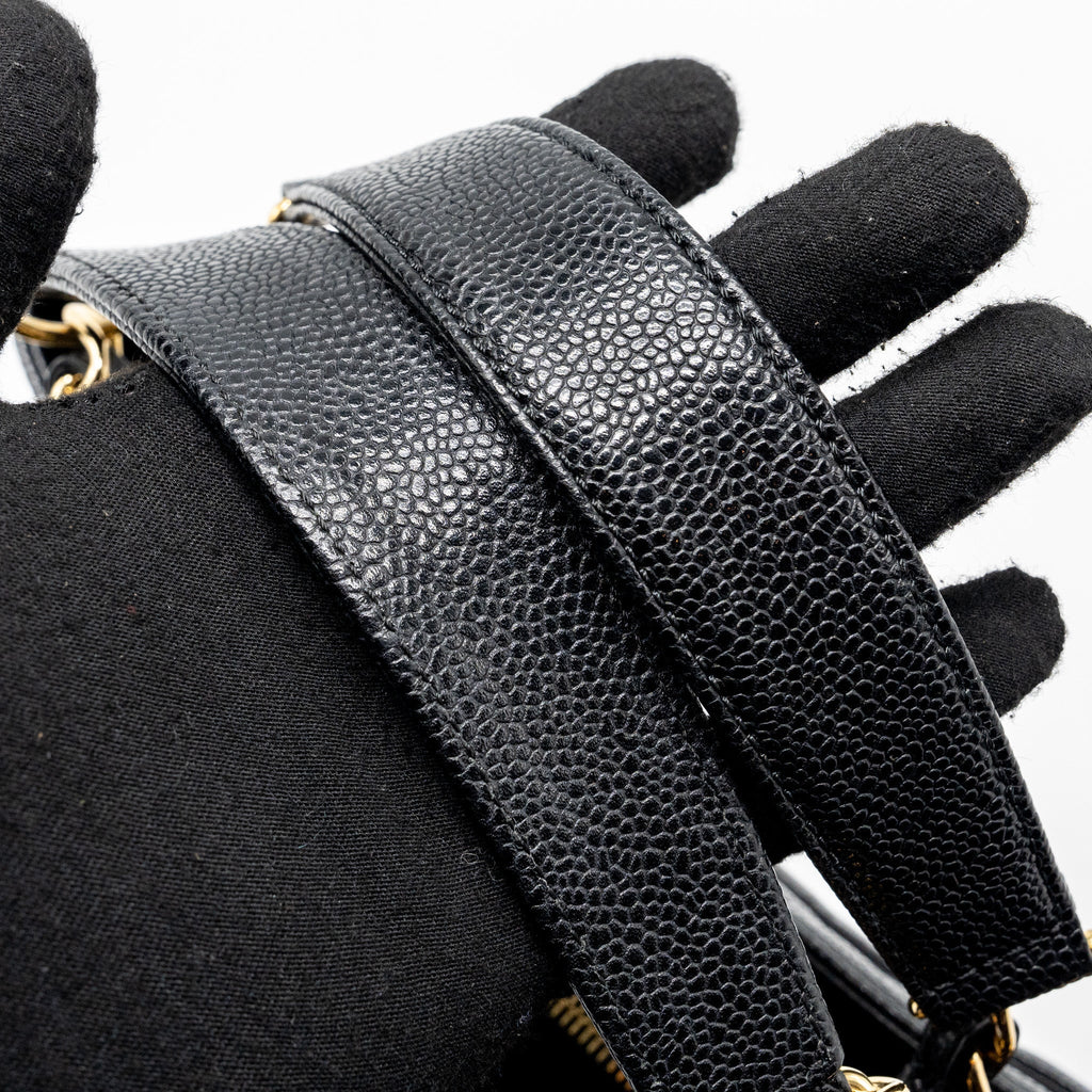 CHANEL GRAND SHOPPING TOTE BAG CAVIAR BLACK GHW