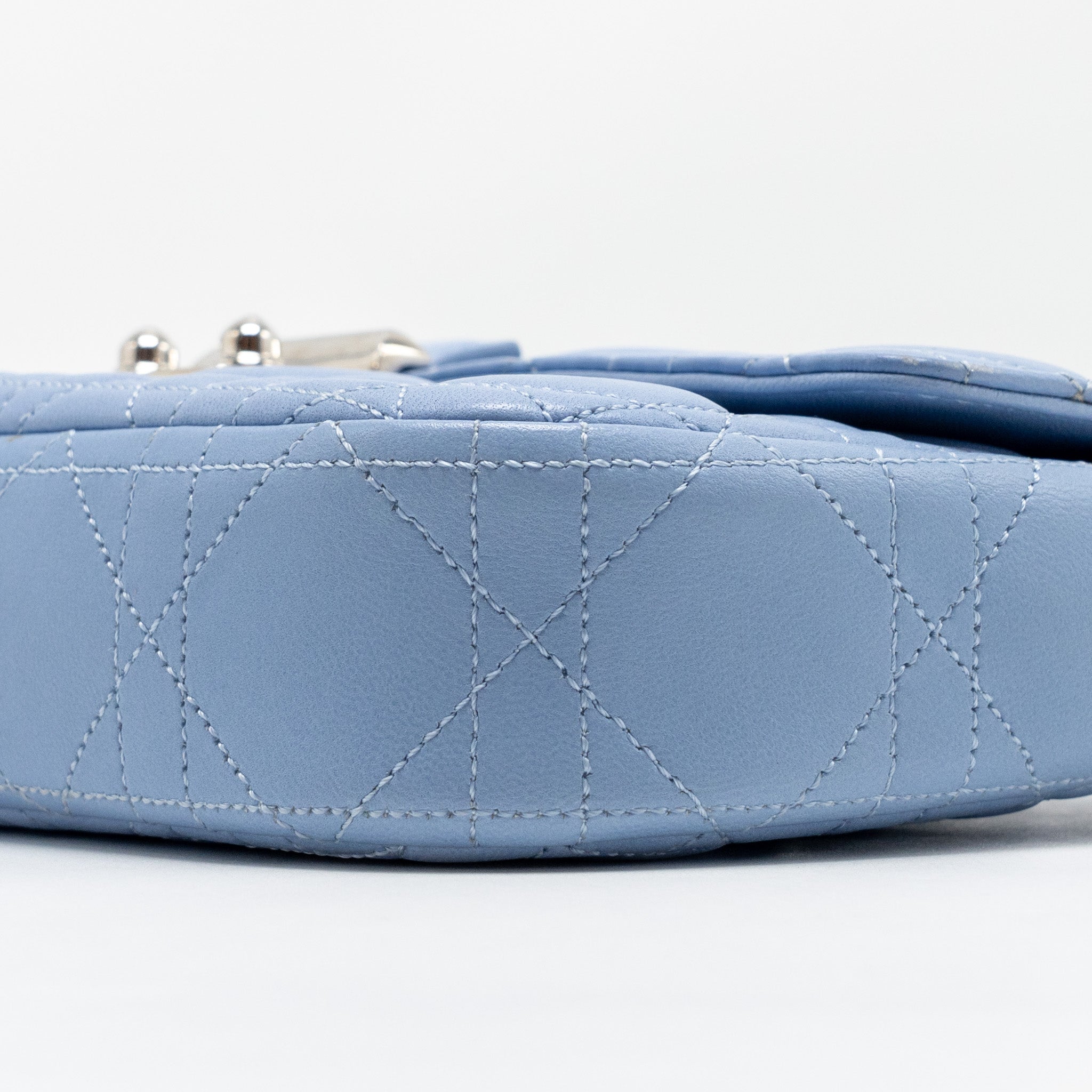 DIOR MISS DIOR CROSSBODY BAG LAMBSKIN LIGHT BLUE SHW