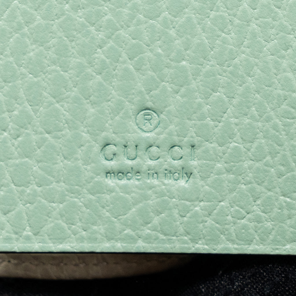 GUCCI OPHIDIA KEY CASE CALFSKIN WHITE GHW