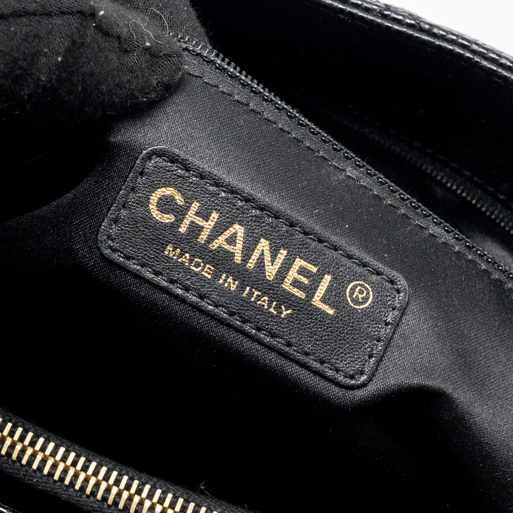 CHANEL GRAND SHOPPING TOTE BAG CAVIAR BLACK GHW