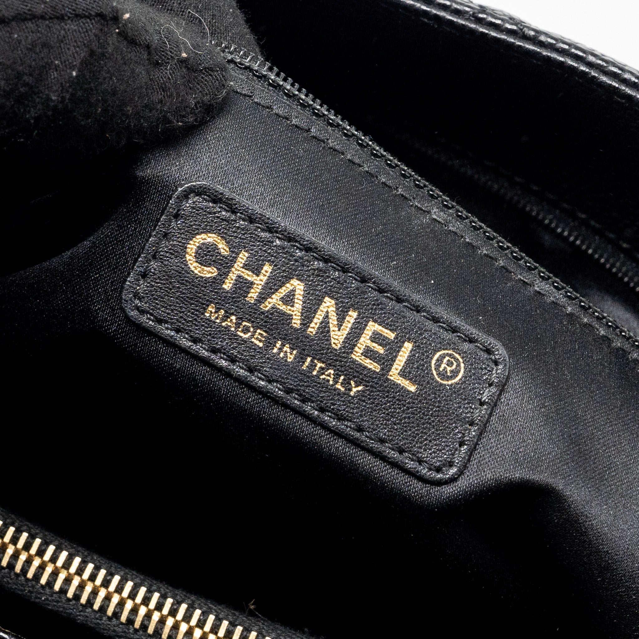 CHANEL GRAND SHOPPING TOTE BAG CAVIAR BLACK GHW