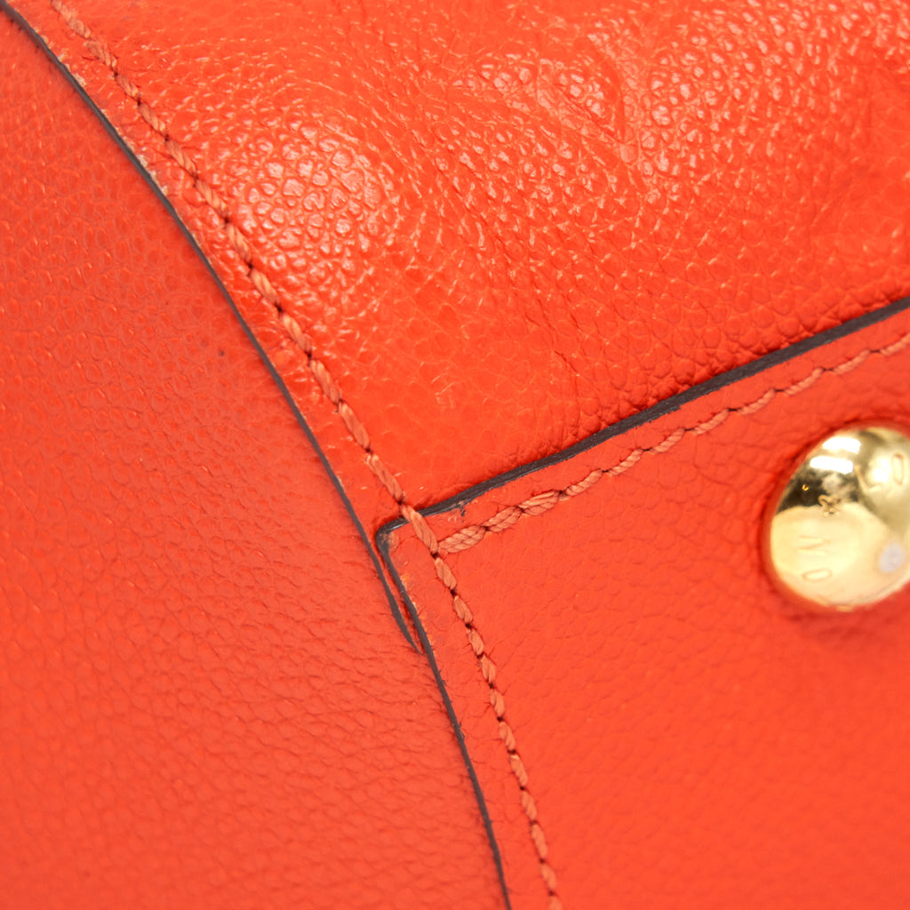 LOUIS VUITTON MONTAIGNE MM ORANGE MONOGRAM EMPREINTE YEAR 2015