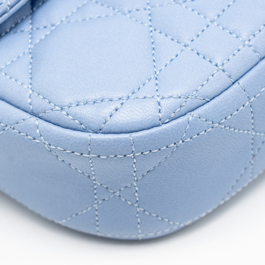 DIOR MISS DIOR CROSSBODY BAG LAMBSKIN LIGHT BLUE SHW